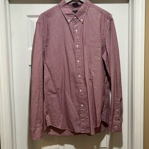 Men’s J.Crew button-down, slim fit size large red ￼